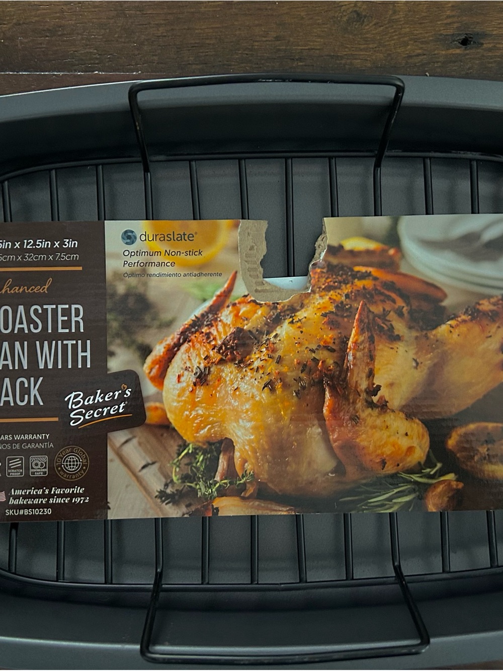 Non-Stick Roaster Pan with Rack - Gray